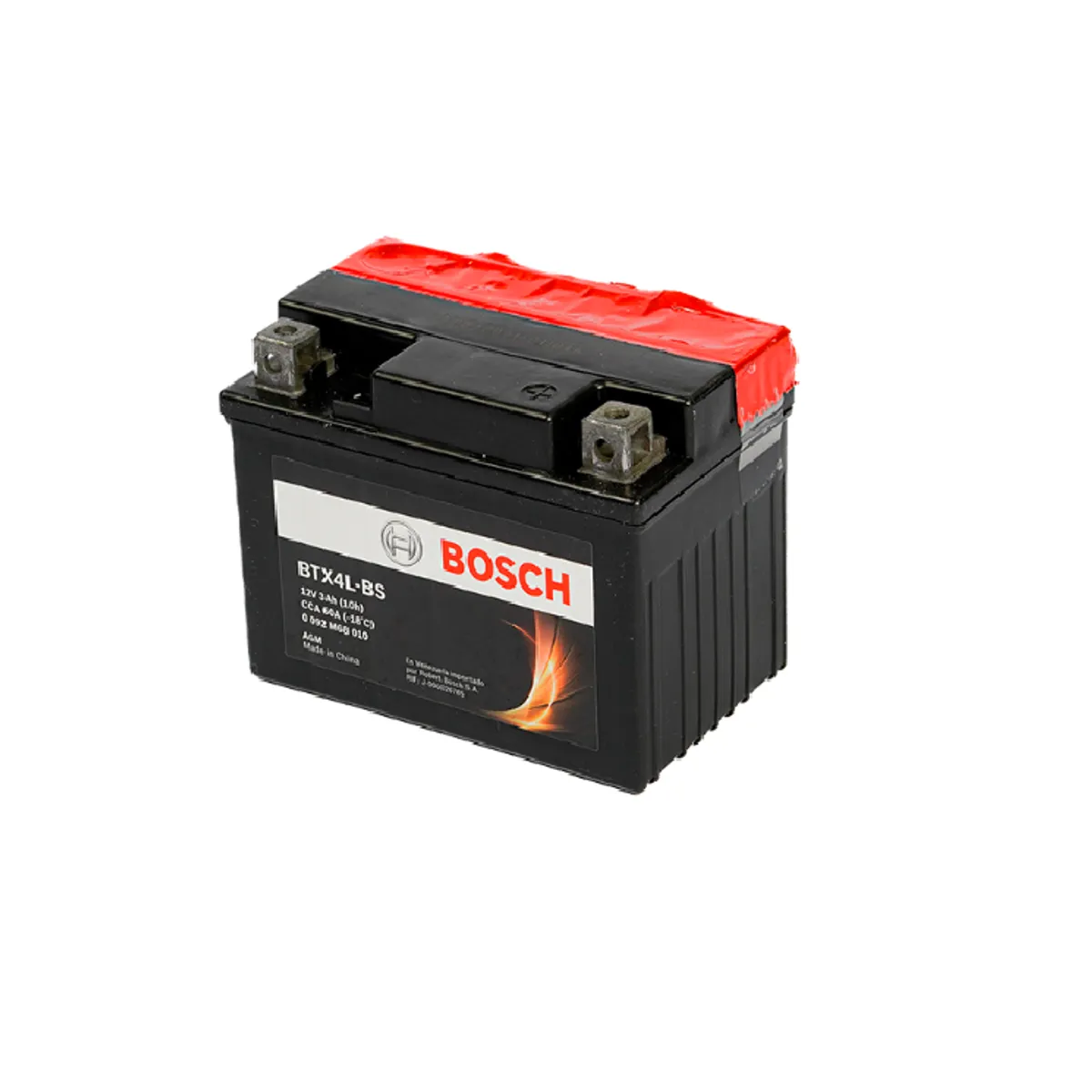 BOSCH - Bateria de Moto AGM 3Ah M6 12V 60CCA BTX4L Bosch