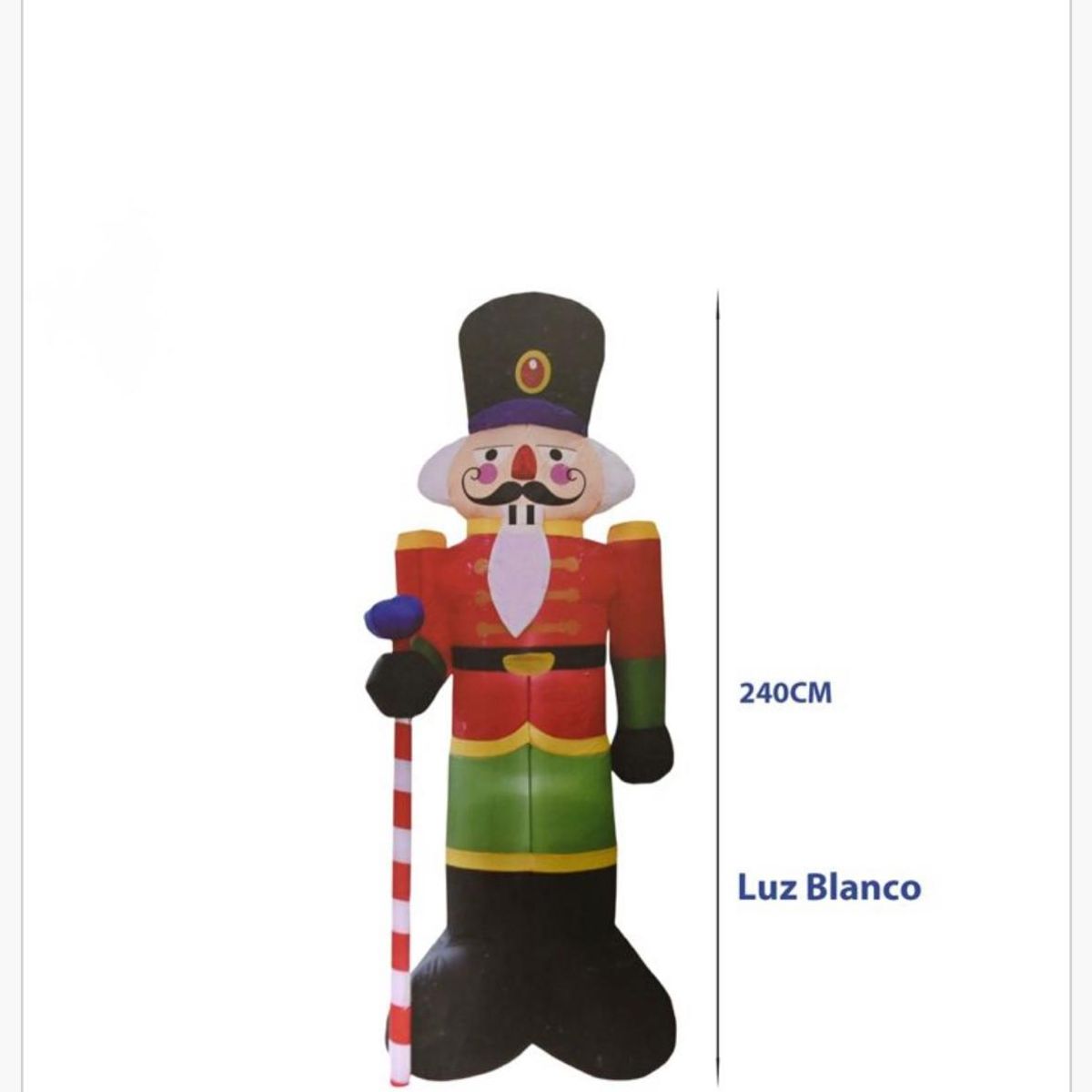 GENERICO - Cascanueces Inflable 2,4 metros - Figuras Adornos de Navidad