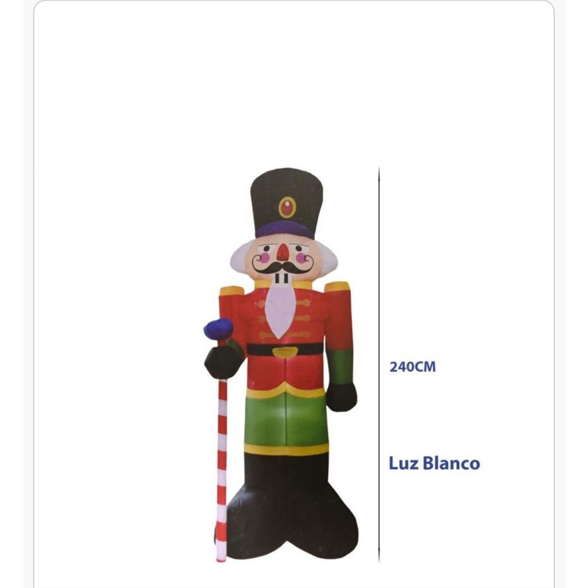 GENERICO - Cascanueces Inflable 2,4 metros - Figuras Adornos de Navidad