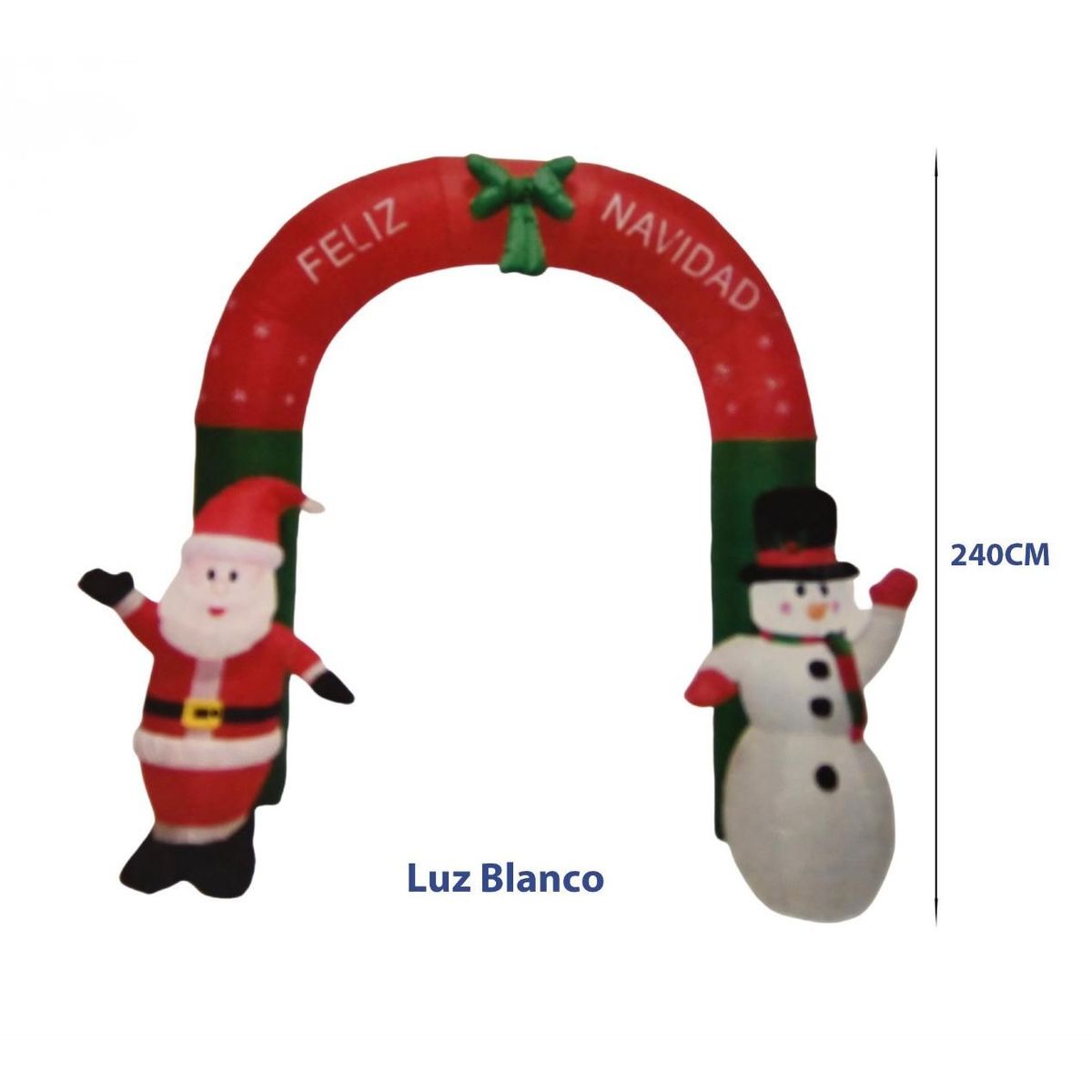 GENERICO - Arco Inflable Santa y Muñeco de Nieve 2,4 metros - Adornos de Navidad
