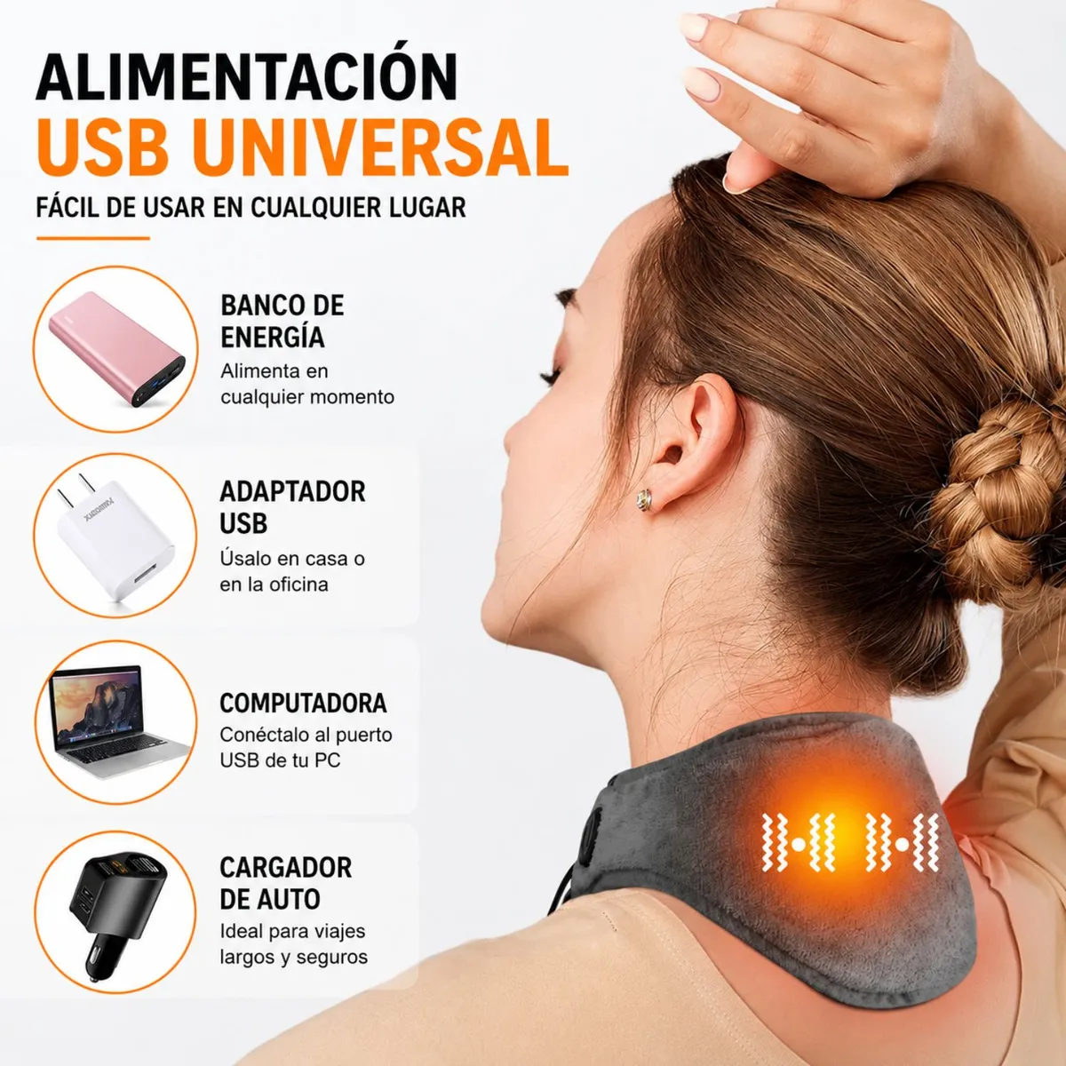 GENERICO - MASAJEADOR Y CALENTADOR DE CUELLO, 2 EN 1-  "La Solución Ideal para Aliviar el Dolor y la Rigidez"