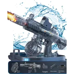 GENERICO - Juguete Pistola Automatica Lanza agua gris M416