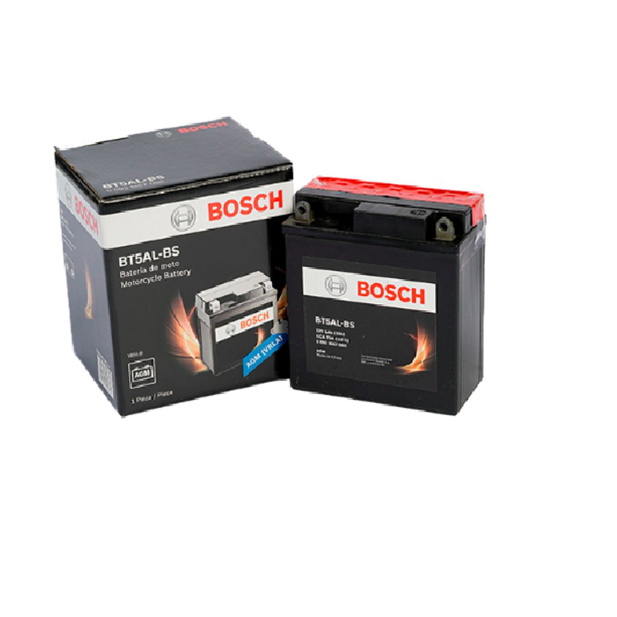 BOSCH - Bateria de Moto AGM 5Ah M6 12V 60CCA 39BT5AL Bosch