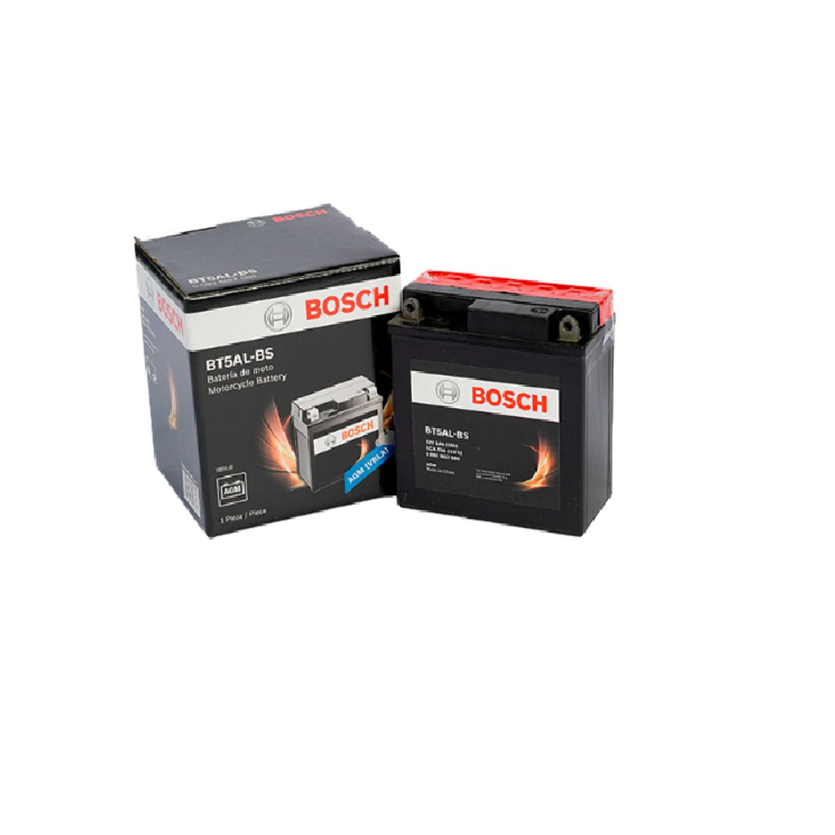BOSCH - Bateria de Moto AGM 5Ah M6 12V 60CCA 39BT5AL Bosch
