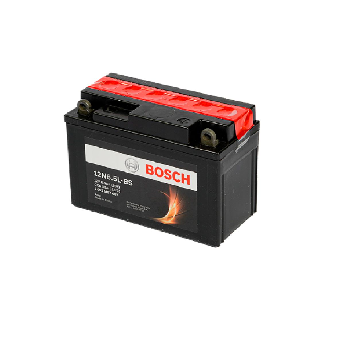 BOSCH - Bateria de Moto AGM 6-5Ah M6 12V 85CCA 12N65L-BS Bosch