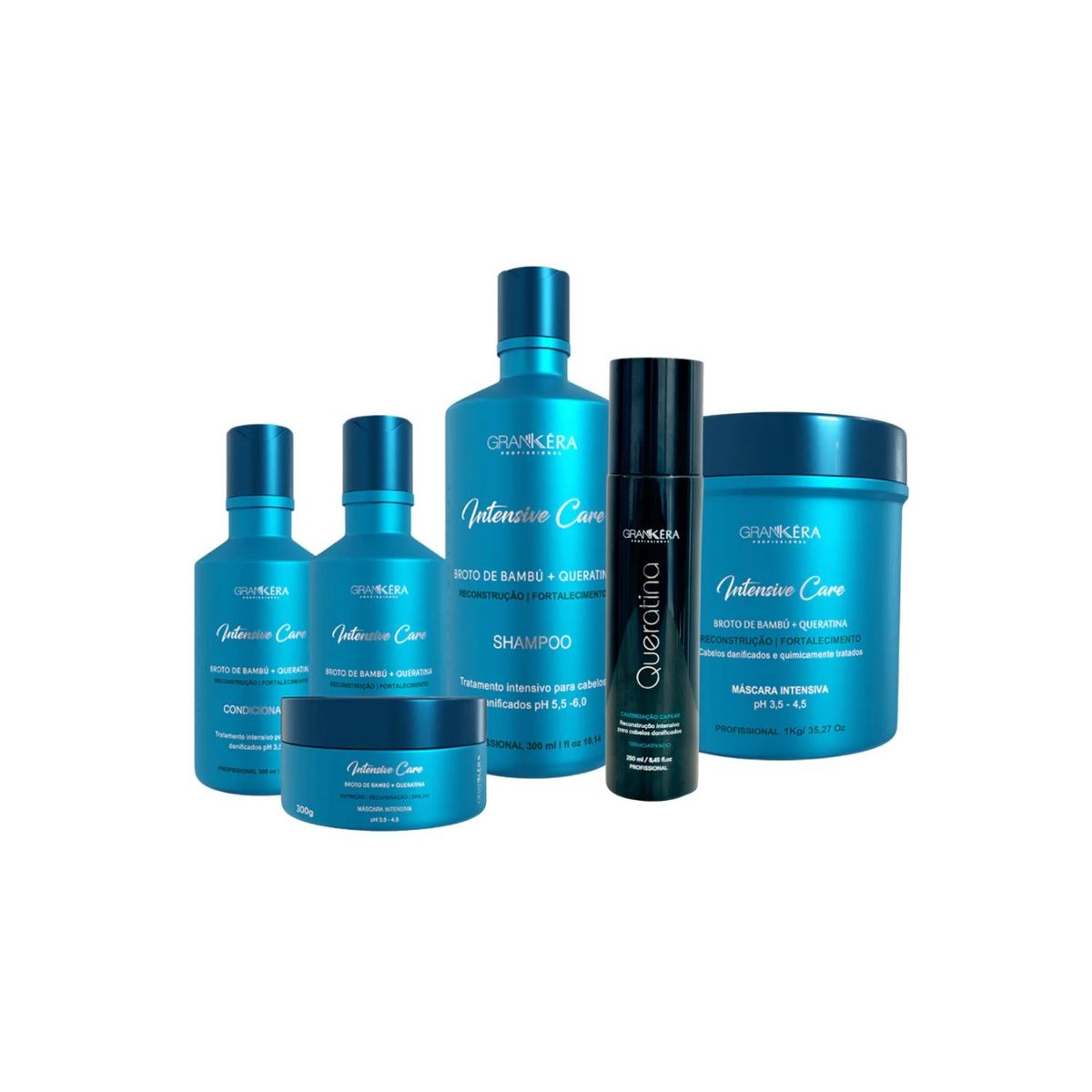 GENERICO - Shampoo Cuidado Intensivo Bambú y Queratina GranKéra Profissional 300 Ml