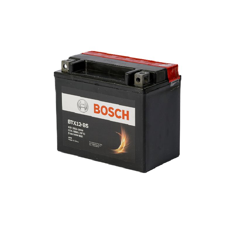 BOSCH - Bateria de Moto AGM 10Ah M6 12V 180CCA YTX12 Bosch
