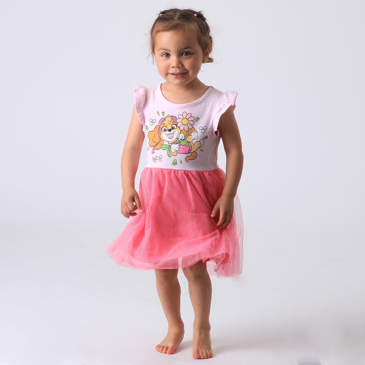 PAW PATROL - Vestido Niña Blanco Tull Paw Patrol