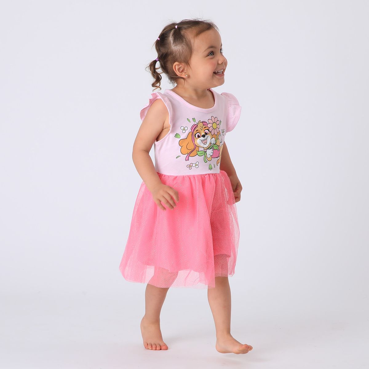 PAW PATROL - Vestido Niña Blanco Tull Paw Patrol