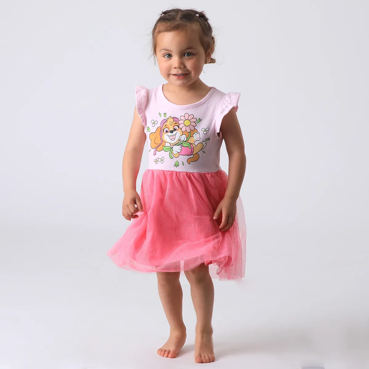 PAW PATROL - Vestido Niña Blanco Tull Paw Patrol