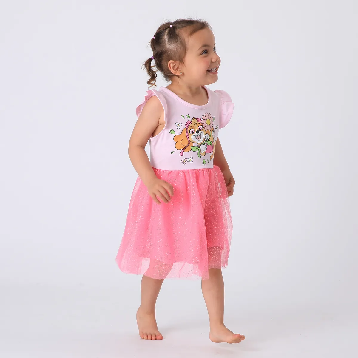 PAW PATROL - Vestido Niña Blanco Tull Paw Patrol