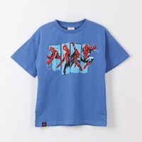 Polera Manga Corta Niño Azul Saltando Spiderman
