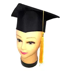 GENERICO - Birrete Gorro Graduación Niños Pre Kinder O Kinder Negro