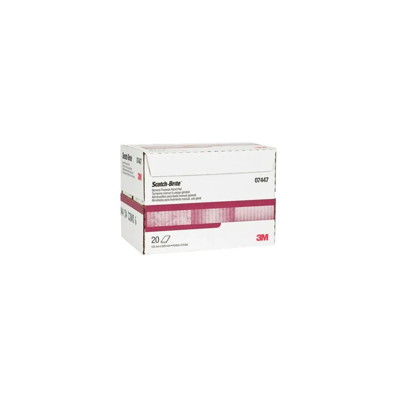 3M - Almohadillas Scotch Brite 7447 Burdeo Caja 20 Unidades