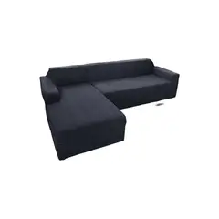 GENERICO - FUNDA CUBRE SILLON ELASTICADO TIPO L CUADRILLENA GRIS