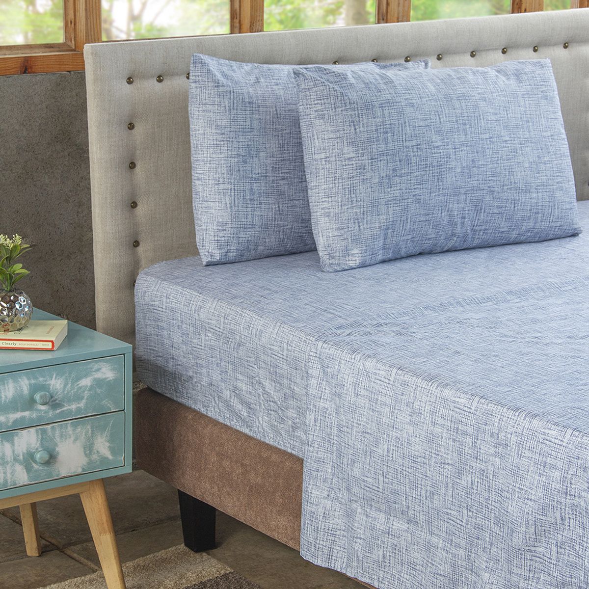 NAUTICA - Jgo.Sábanas  estampada 1.5PL NAUTICA HOME Poliester 95 grs- 3pzas- oceano