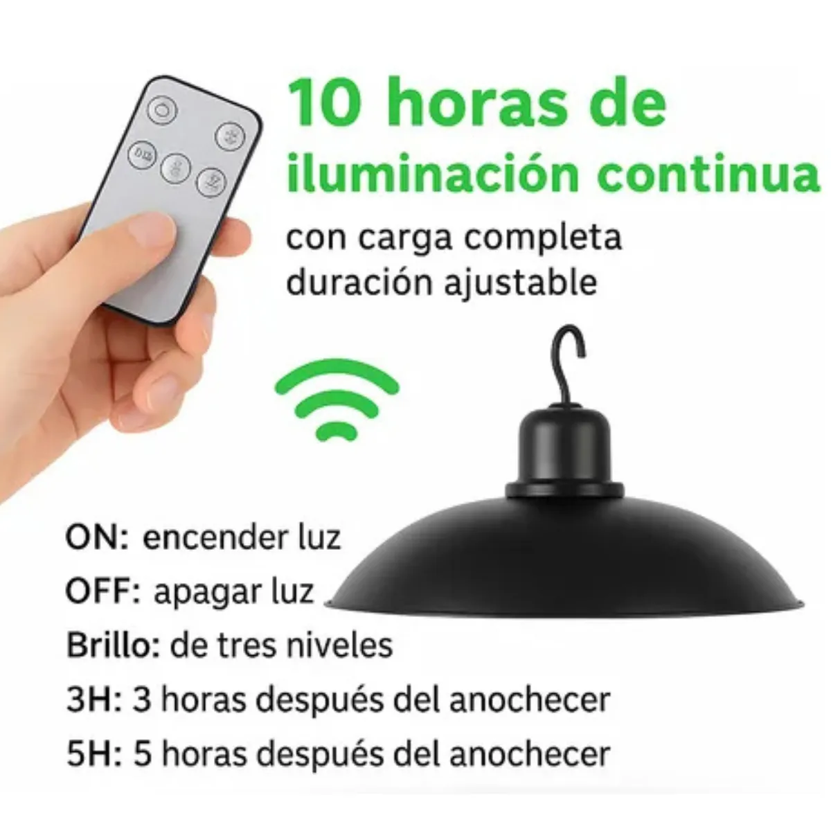 GENERICO - Lampara Moderna Colgante LED Solar