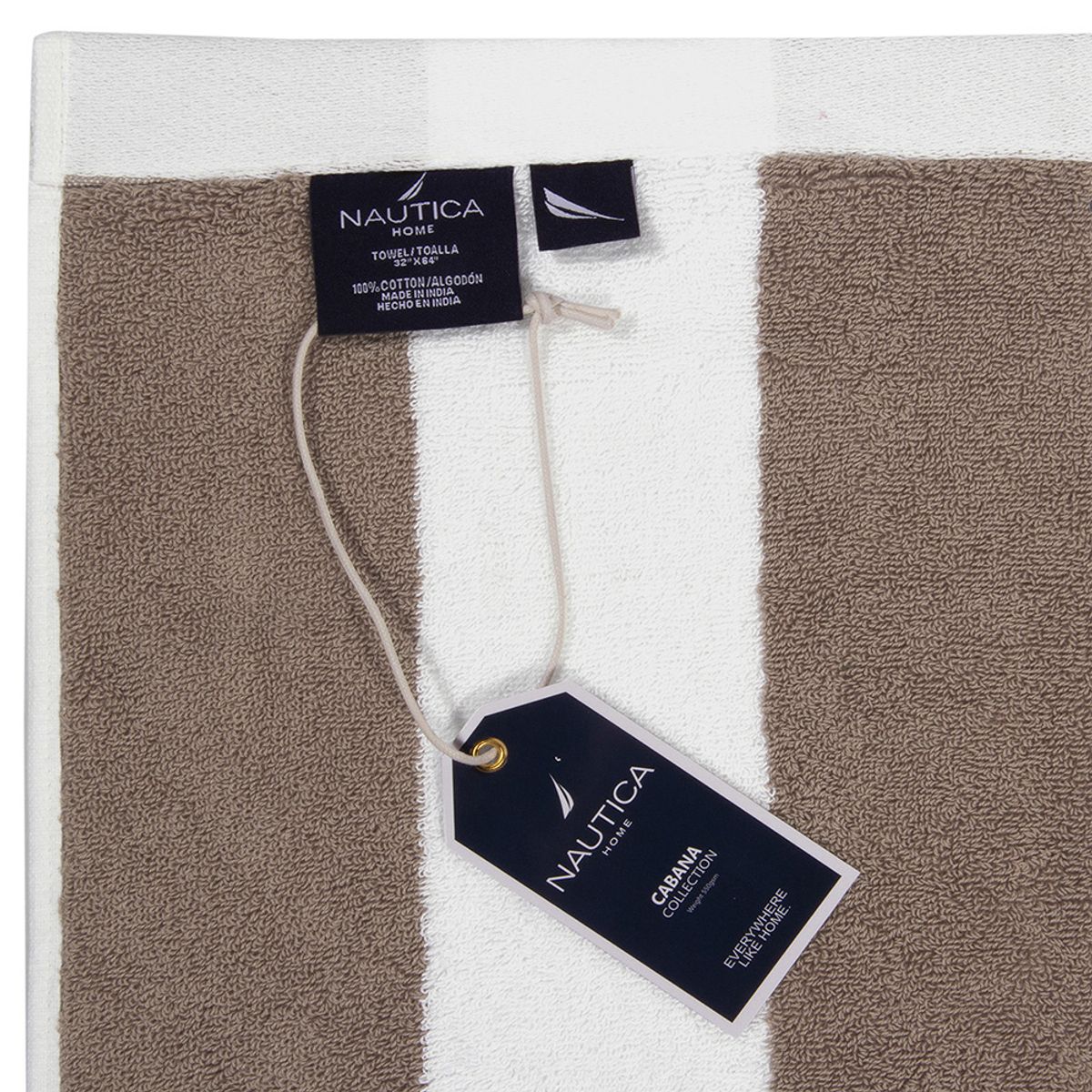 NAUTICA - Toalla de Playa  Nautica Home 160x80 Rayas  Beige