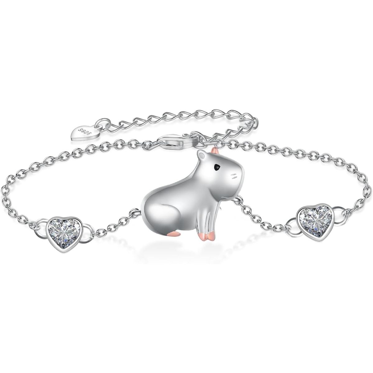VOUSEZ - Pulsera plata 925 capibara mujer joya