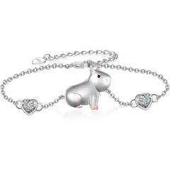 VOUSEZ - Pulsera plata 925 capibara mujer joya
