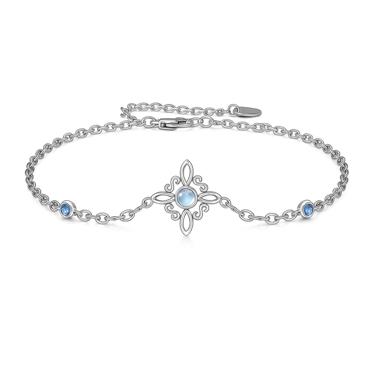 VOUSEZ - Pulsera plata 925 nudo de bruja piedra luna