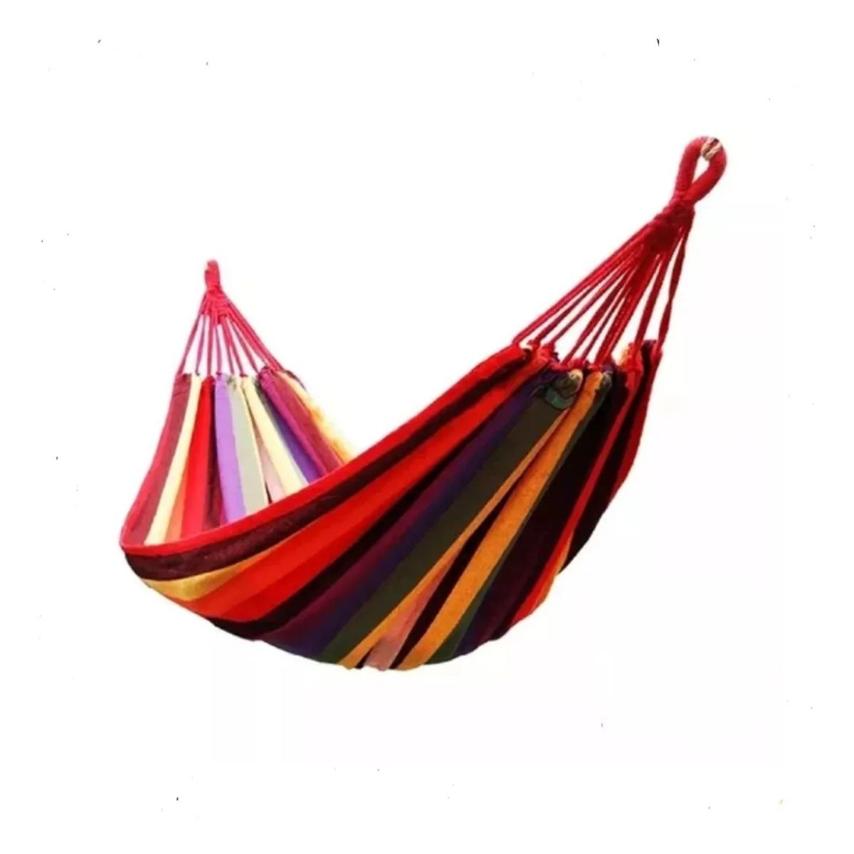 NO LOGO - Hamaca Camping 2 Plaza Colgante Rojo.