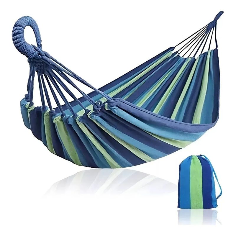 NO LOGO - Hamaca Camping 2 Plaza Colgante Azul