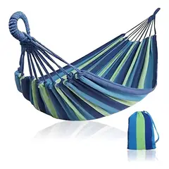 NO LOGO - Hamaca Camping 2 Plaza Colgante Azul.