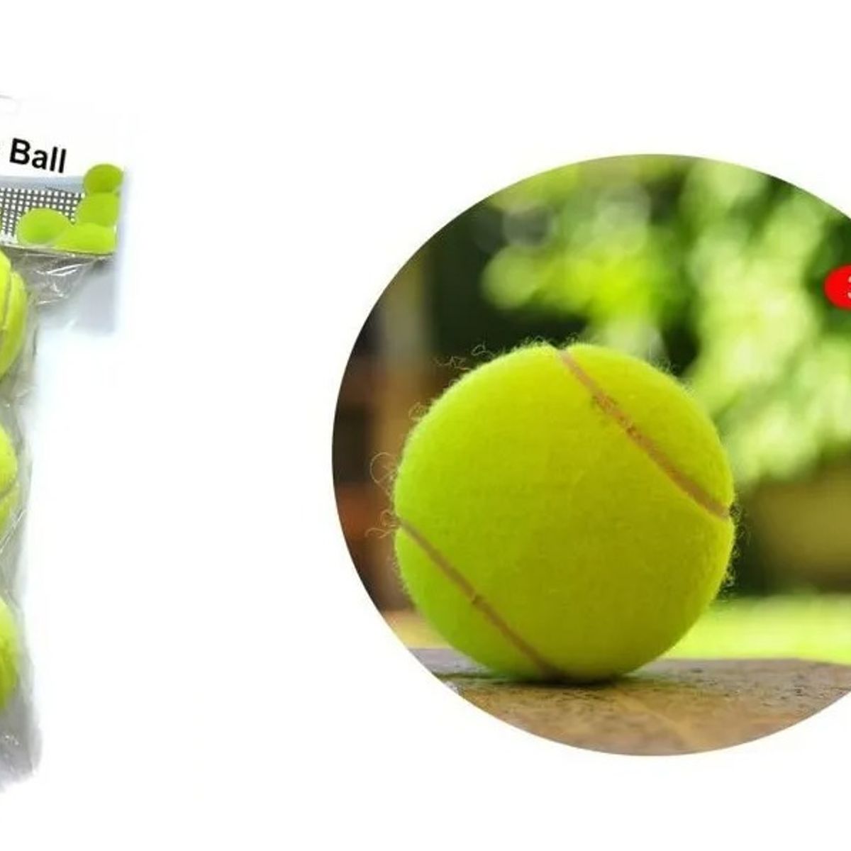 NO LOGO - Pack 3 Pelotas De Tennis Formato Bolsa 3 Pelotas En Bolsa