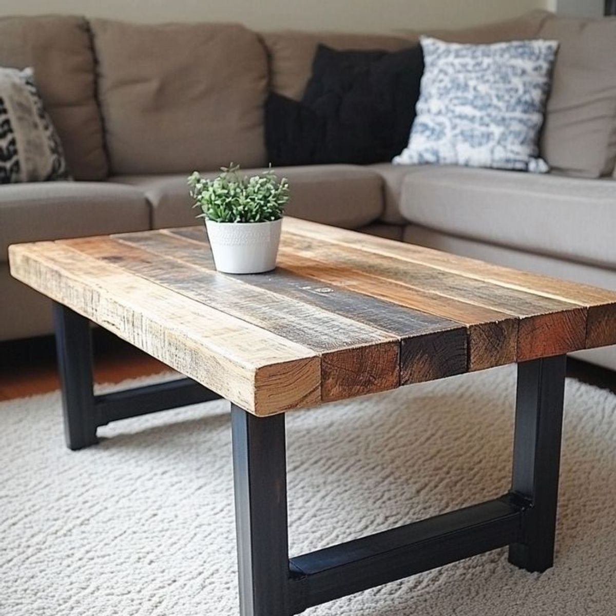 GENERICO - Mesa De Centro Letonia - 120 X 60 Cm Marrón