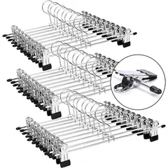 KUANGYE - Pack 30 Colgadores Ganchos Metalicos Con Pinza Para Jeans