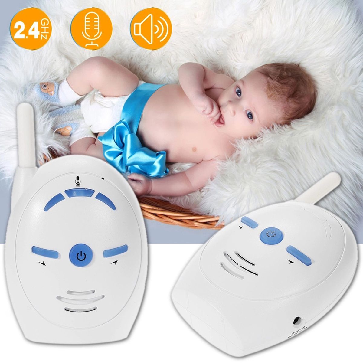 PUREPOWER - Digital Audio Baby Monitor 24GHz Inalámbrico Nanny Intercomunicador