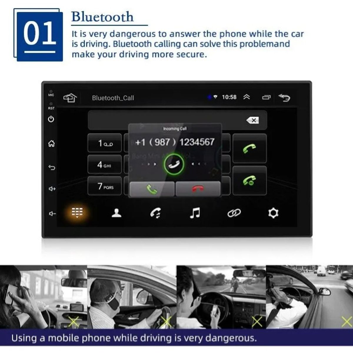 KUANGYE - Radio Auto Android 12.2 1 Din Pantalla Touch 7inch 2 Gb 32 Gb