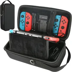 KUANGYE - Estuche Funda Para Nintendo Switch Oled Gran Capacidad Viaje Negro
