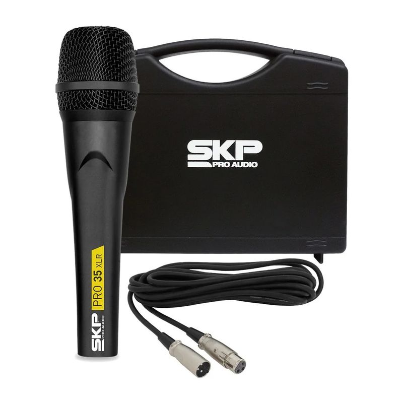 SKP - Micrófono dinámico cardioide + case + cable SKP PRO35XLR