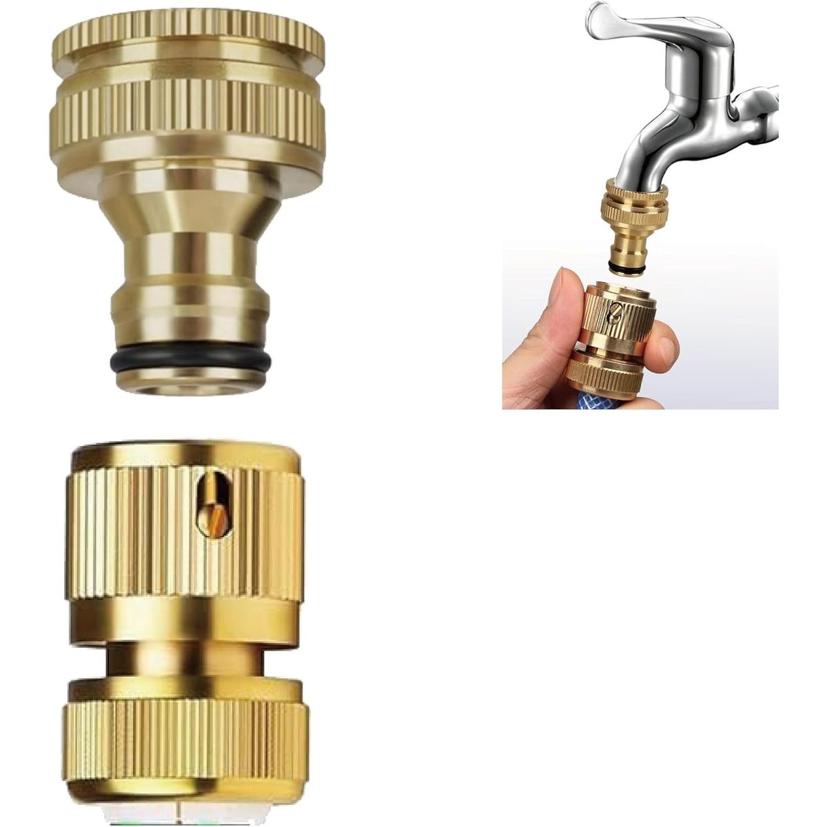 KUANGYE - Pack Conector Rapido 12 + Adaptador 12 34 Manguera