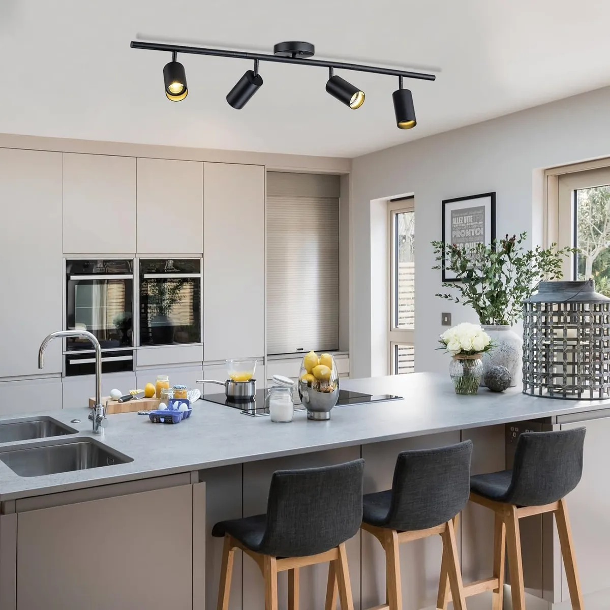 TATEE - Foco spotlight sobrepuesto negro 62cm