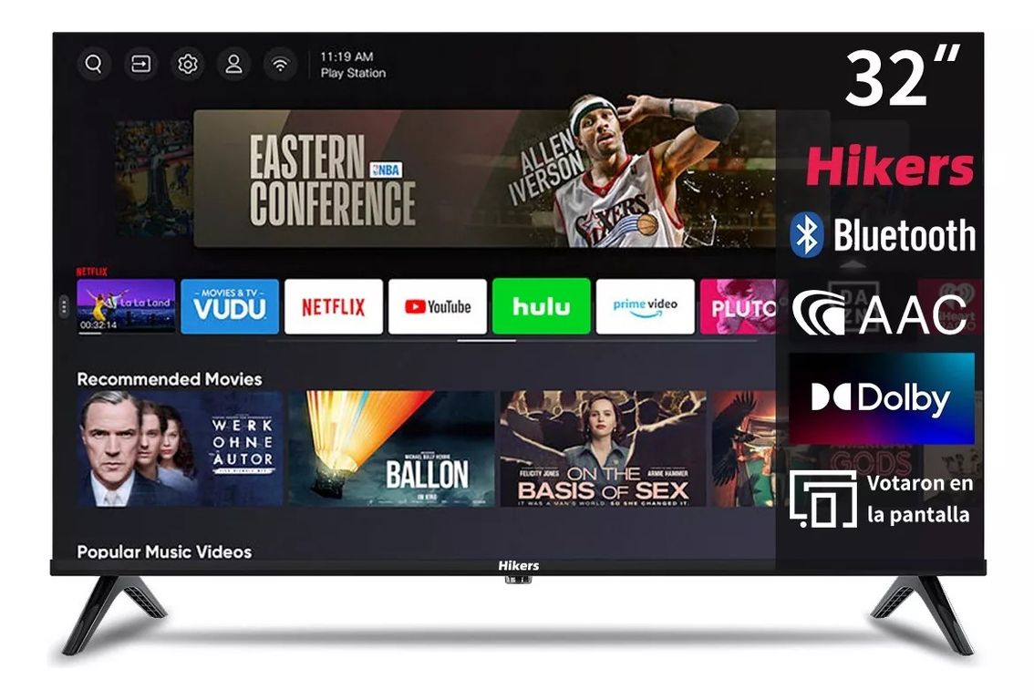 Smart TV 32 HD Android DLED Con HDMI USB WIFI Bluetooth