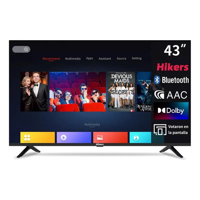 HIKERS - Smart TV Hikers 43'' FHD Android DLED Con HDMI USB WIFI Bluetooth
