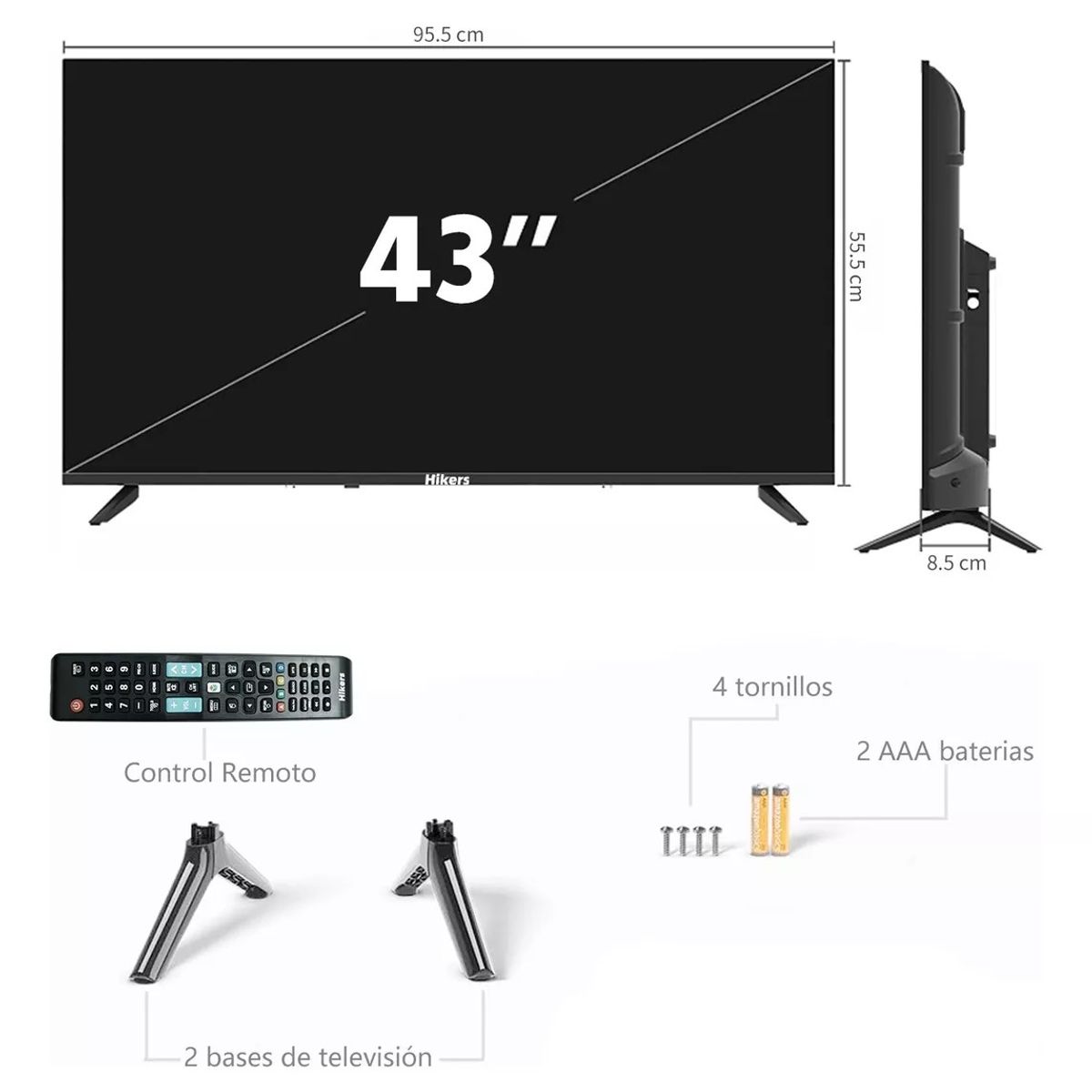 HIKERS - Smart TV Hikers 43 FHD Android DLED Con HDMI USB WIFI Bluetooth