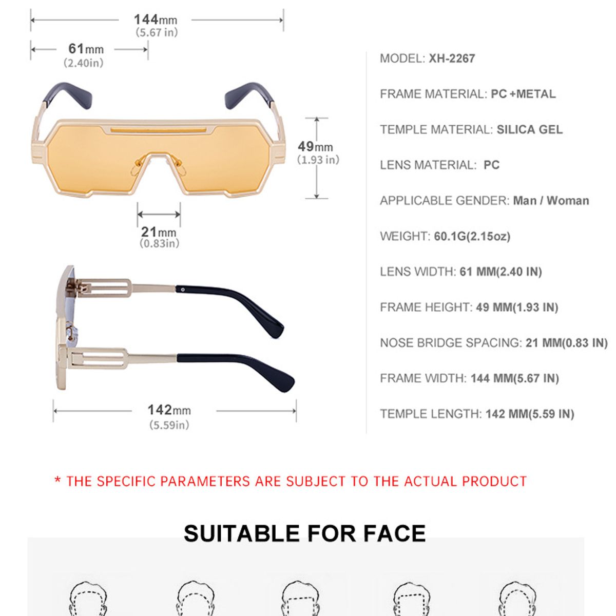 TIOZONEY - Lentes de Sol Hombre