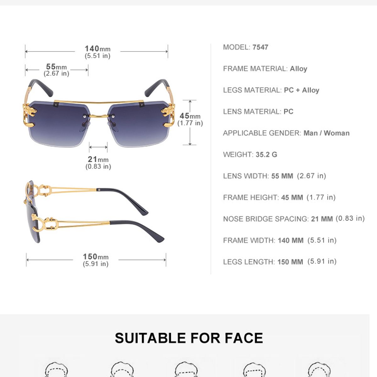 TIOZONEY - Lentes de Sol Hombre