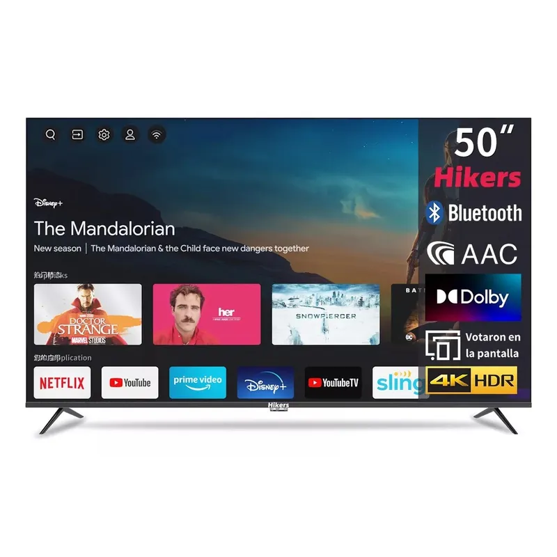HIKERS - Smart TV Hikers 50'' 4K UHD Android DLED Con HDMI USB WIFI Bluetooth