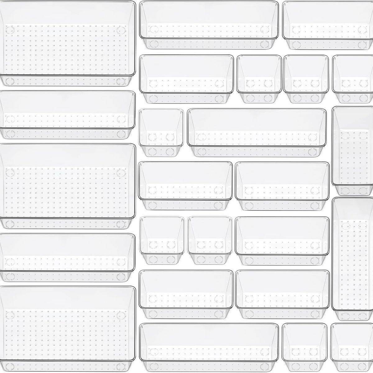 YOMYM - 25 Piezas Caja De Almacenamiento De Cocina Transparente