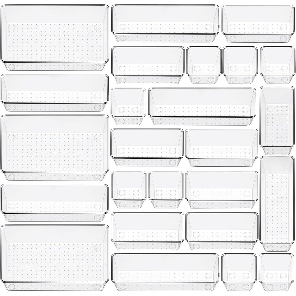 YOMYM - 25 Piezas Caja De Almacenamiento De Cocina Transparente