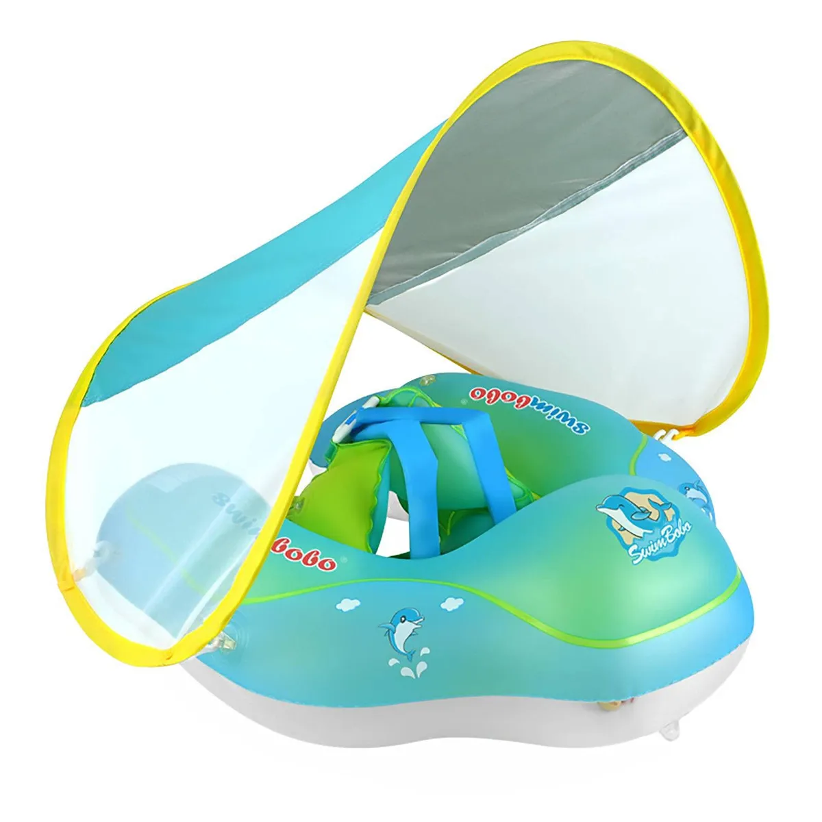 KINDA NICE - Flotador De Natación Para Bebés Con Toldo Para El Sol L