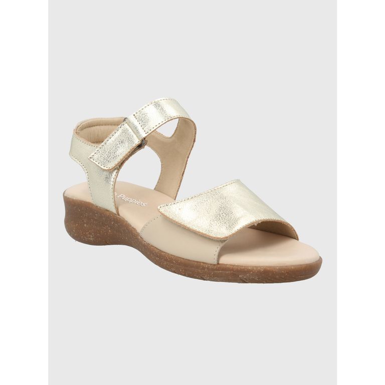 Sandalia Cuero Mujer Moon Ligh Metalizada