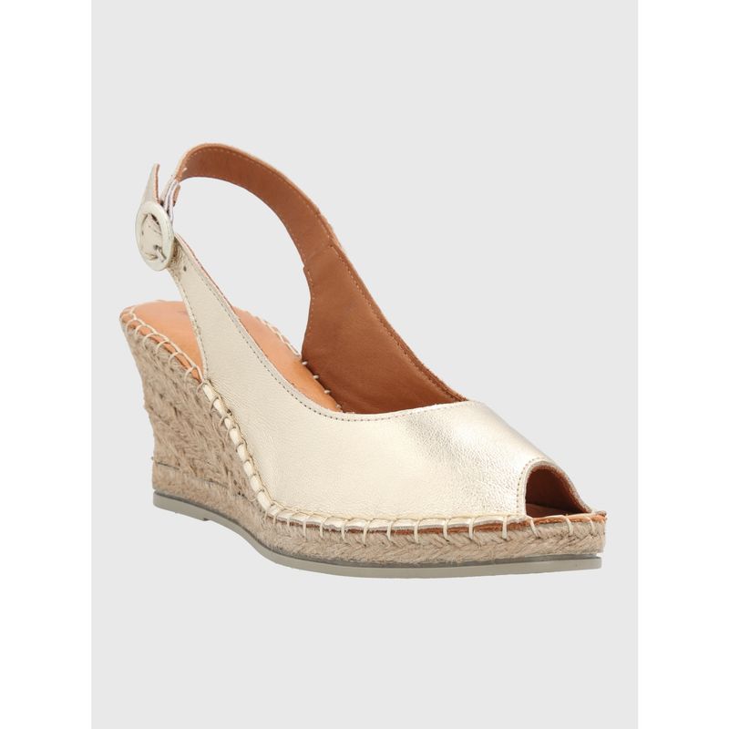 HUSH PUPPIES - Sandalia Cuero Mujer Tope Metalizada HUSH PUPPIES