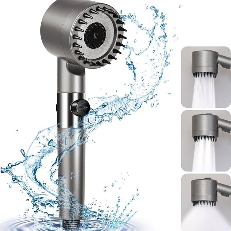 MOVI - Cabezal De Ducha Alta Presión 4 En 1 con Filtro Purificador de Agua