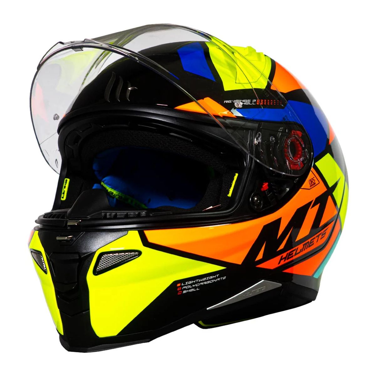 MT - Casco MT FF110 Revenge 2 Scalpel C3 Amarillo Fluor Brillo